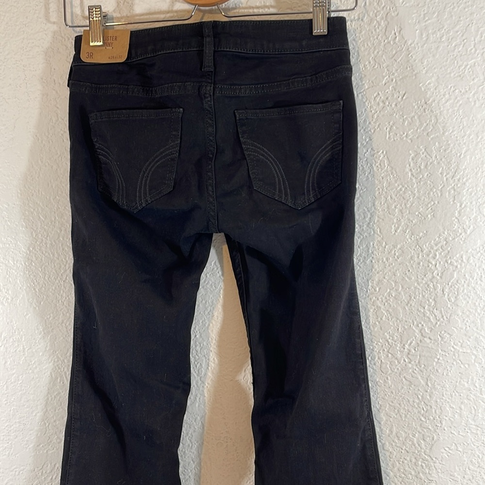 HOLLISTER Skinny Black Denim Jeans With Pockets Size 3R NEW - Picture 6 of 11